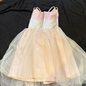 Cat & Jack Pink and Silver Formal Kids Dress